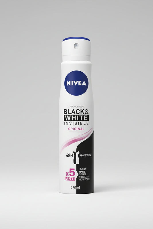 Nivea - Deospray - Invisible Black & White Original - 48 Uur Lang Werkend - 250 ml