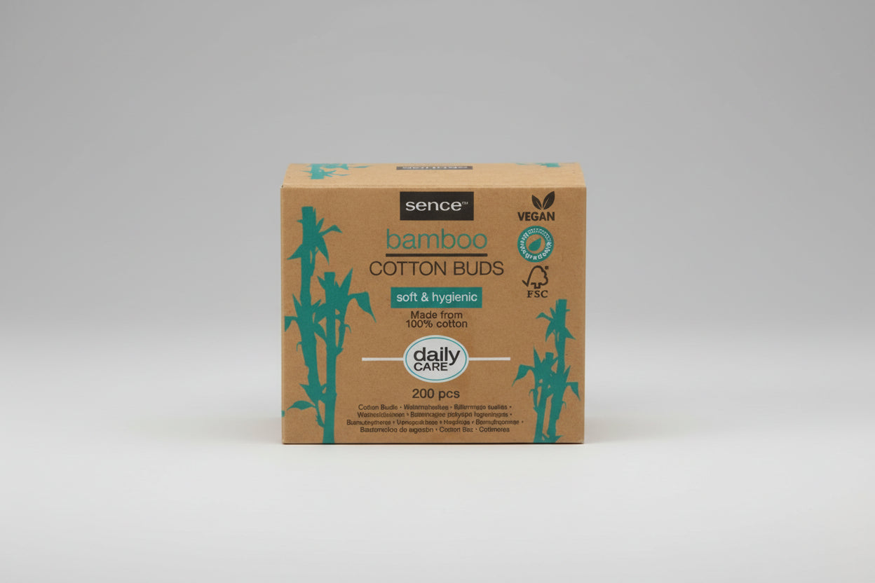 Sence Bamboe wattenstaafjes 200pcs - Bamboe - Veganistisch - Afbreekbaar - Vegan