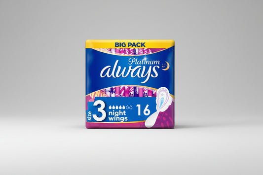 Always Platinum - Maandverband - Maat 3 - Night Wings - Big Pack - 16 Pads